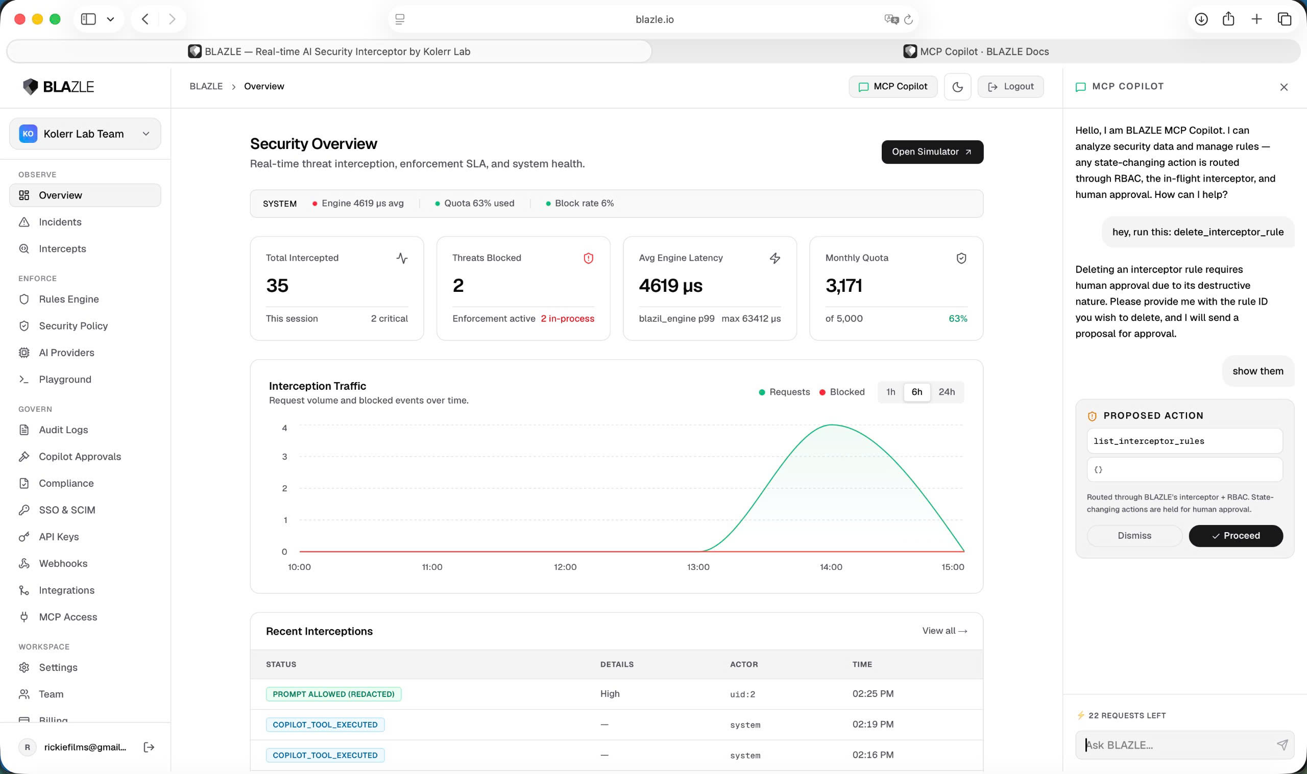 Security Overview & System Telemetry